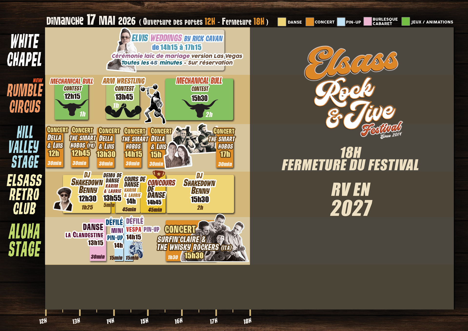 Programme Elsass Rock and jive festival Dimanche 17 Mai 2026