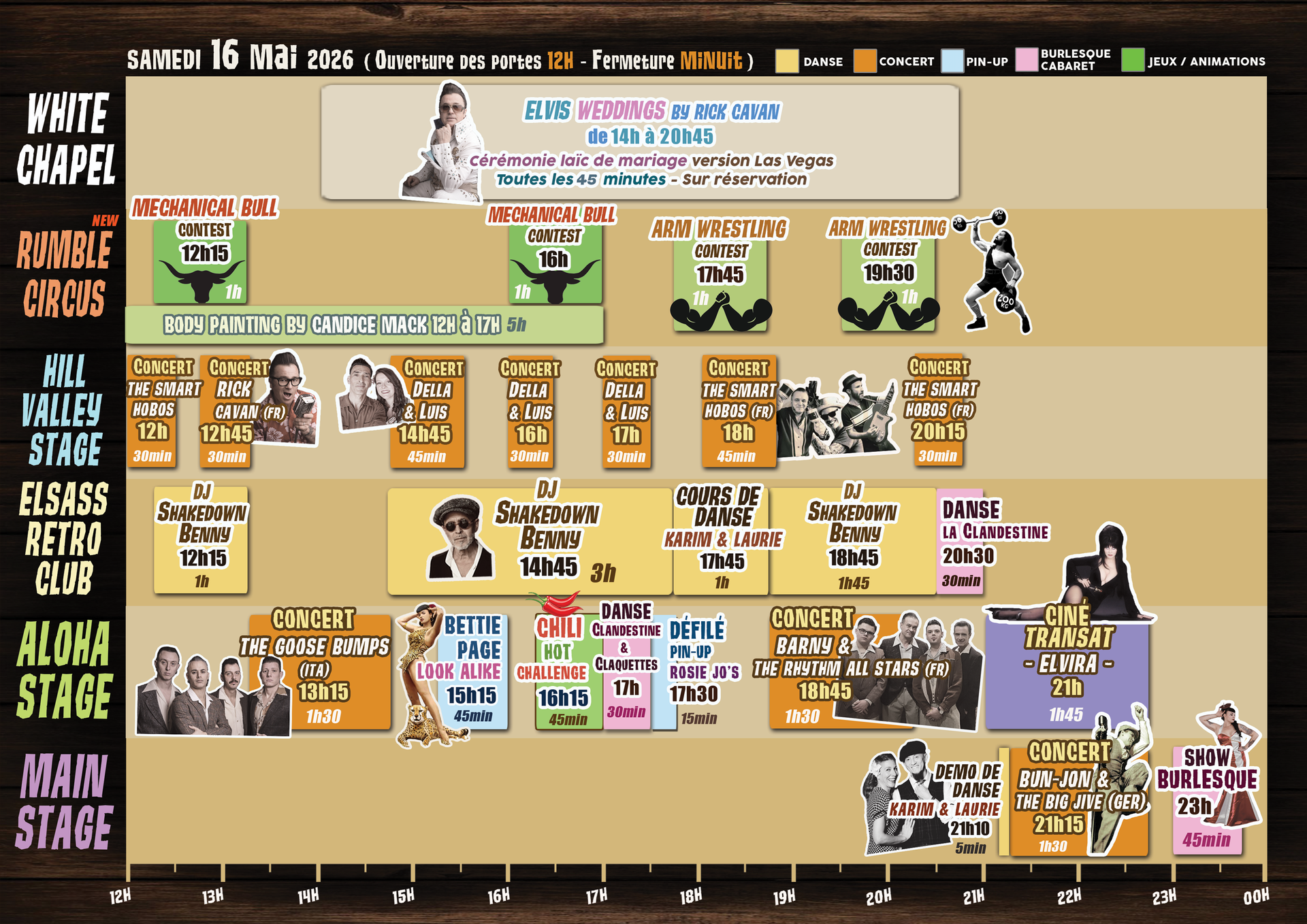 Programme Elsass Rock and jive festival Samedi 16 Mai 2026