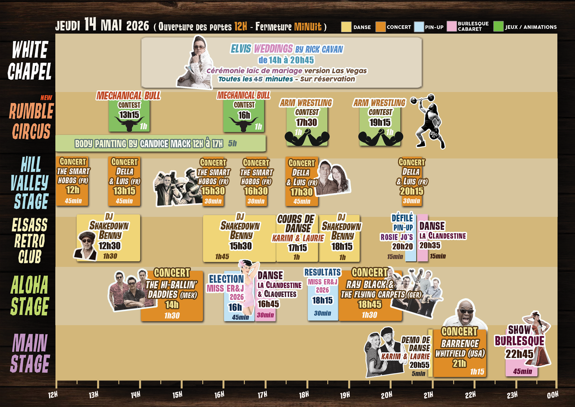 Programme Elsass Rock and jive festival Jeudi 14 Mai 2026