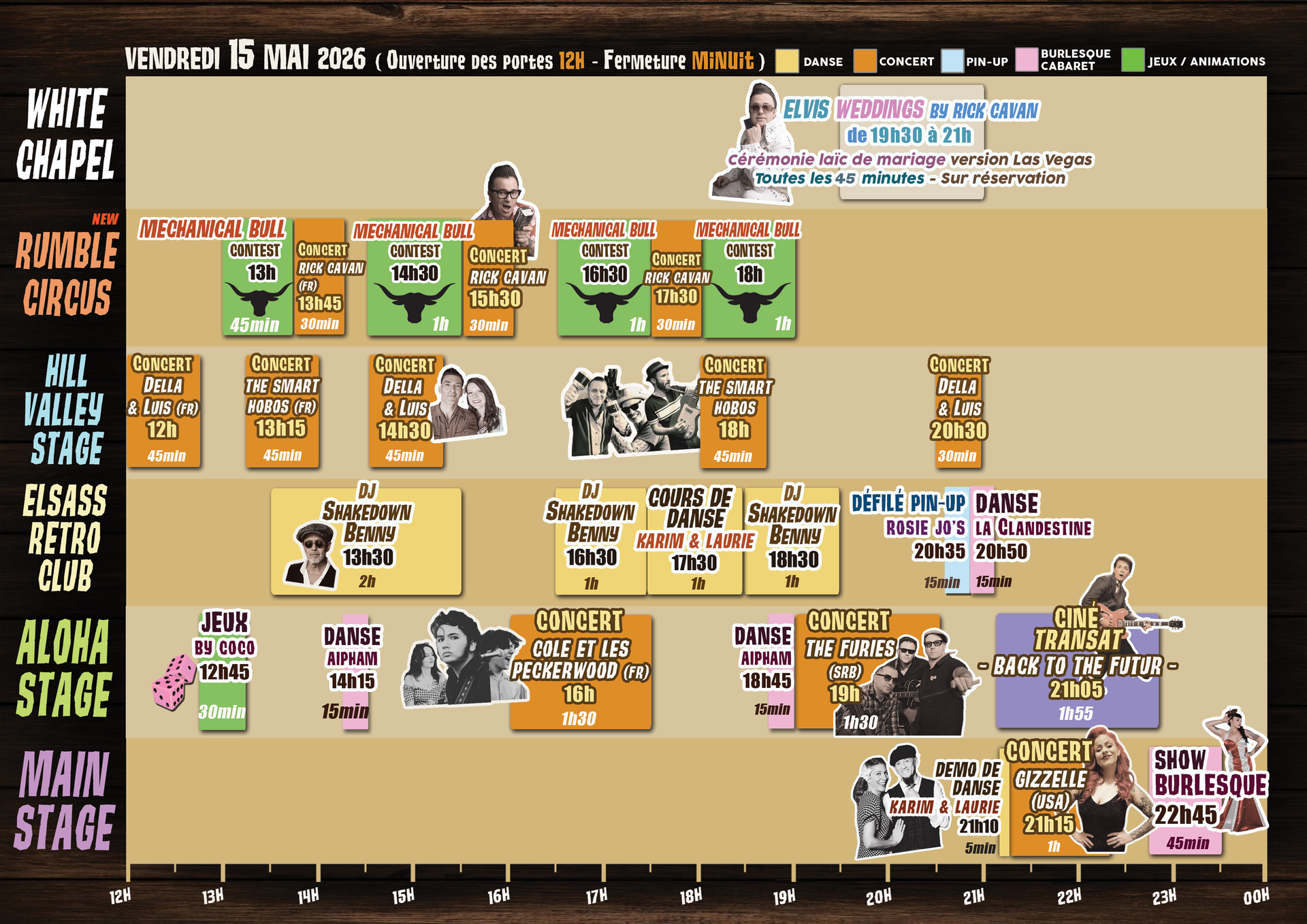 Programme Elsass Rock and jive festival Vendredi 17 Mai 2026